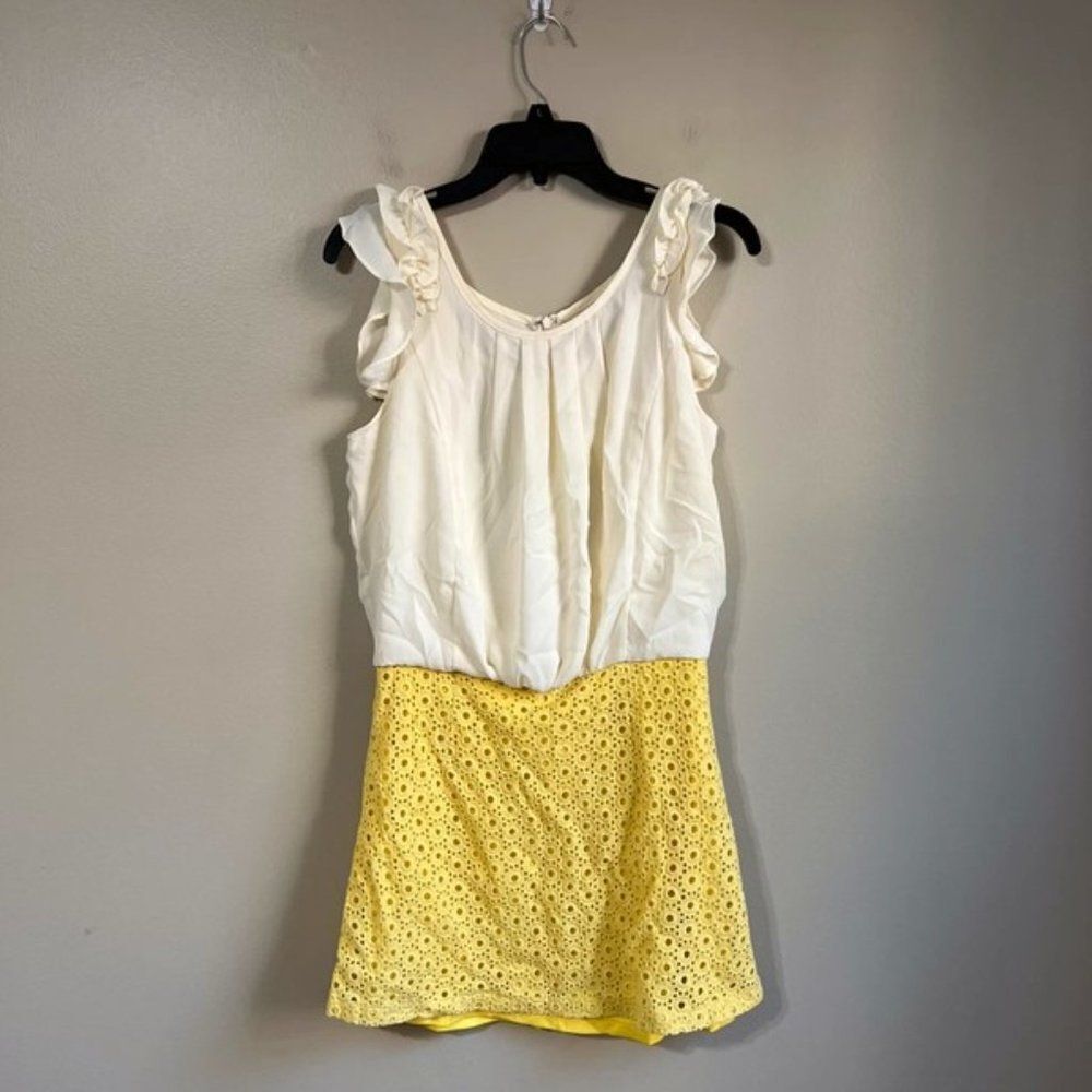 A'reve size medium‎ ivory and yellow dress